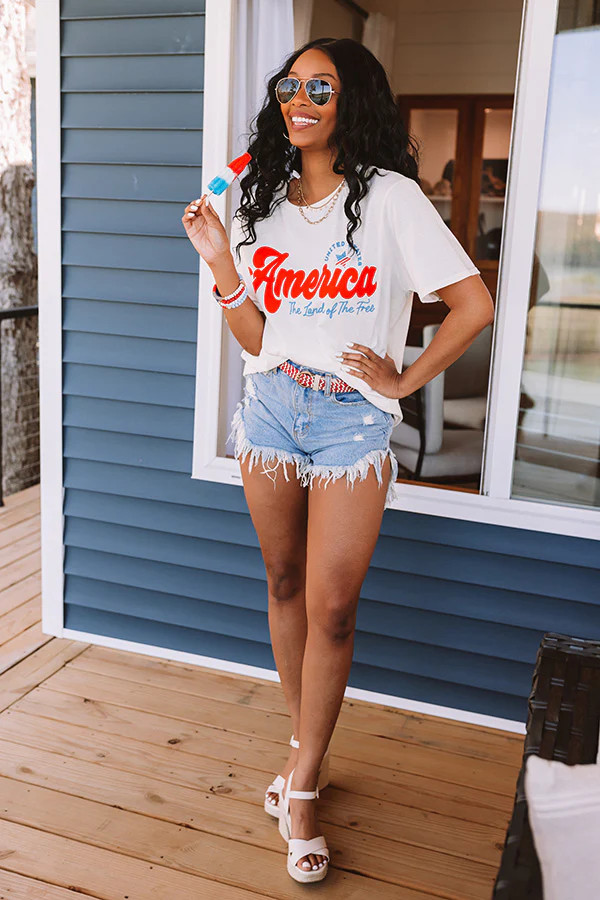 The Land Of The Free Graphic Tee | Impressions Online Boutique