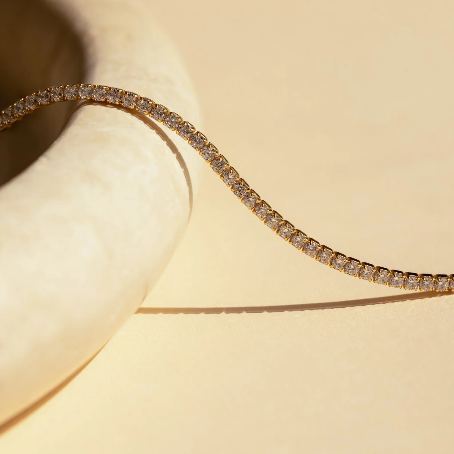 Diamond Tennis Choker Necklace | Caitlyn Minimalist