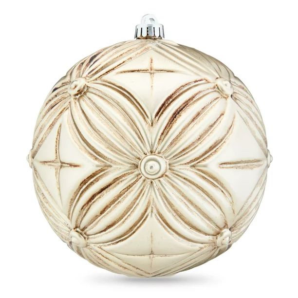 Holiday Time Champagne and White Shatterproof Ball Christmas Ornaments, 3 Count - Walmart.com | Walmart (US)