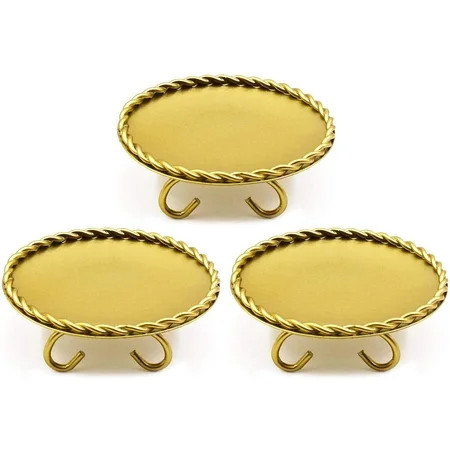 Iron Plate Candlestick Holders Gold Candle Holders for Pillar Candles Candle Tray Pedestal Candle St | Walmart (US)