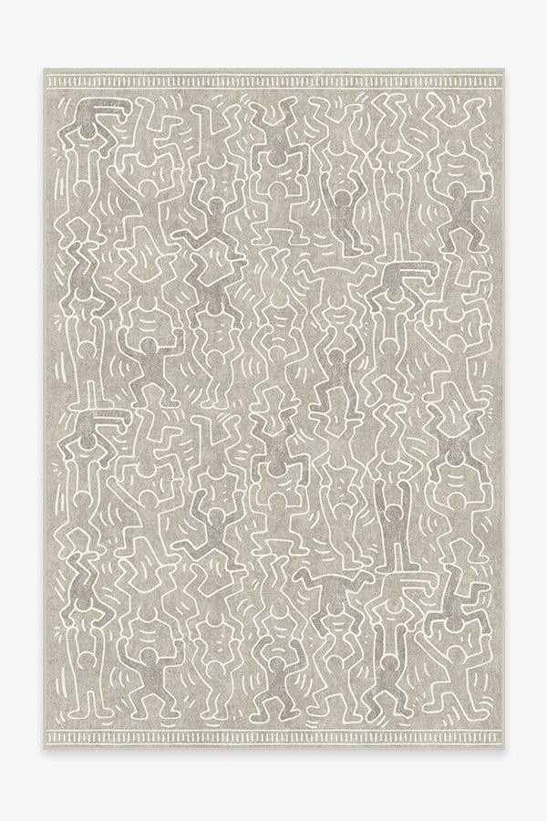 Keith Haring Balancing Act Ash Grey Tufted Rug | Ruggable | Ruggable