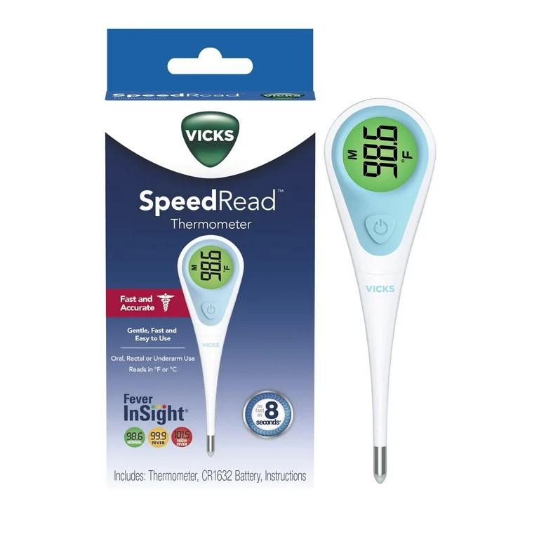 Vicks Speed-Read Digital Oral Thermometer, for Adults and Kids, V912BBUSV5 | Walmart (US)