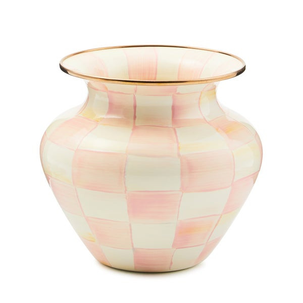 MacKenzie-Childs Rosy Check Large Vase | MacKenzie-Childs
