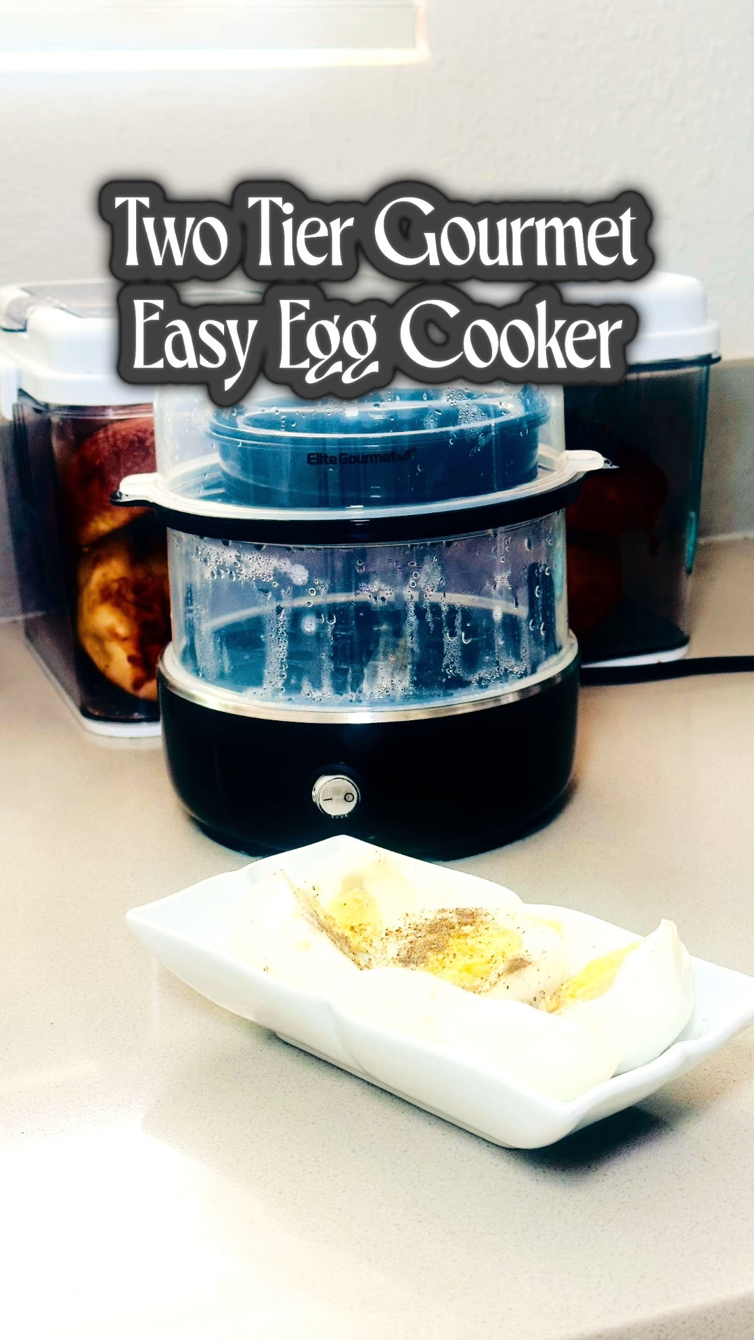 My new kitchen obsession is HERE! ✨
The Elite Gourmet Two-Tier Easy Egg Cooker = meal prep made effortless.
Unboxed it, added water, 7 eggs in, pressed one button and done! Perfectly steamed, easy-peel eggs every time. It holds up to 14 eggs if you use both tiers.
Who else is on that high-protein, quick breakfast grind? 🙋🏽‍♀️

Two Tier Gourmet Easy Egg Cooker linked in bio!

I tested the viral EliteGo EASY Egg Cooker and... I’m officially obsessed!
WHAT’S IN THE BOX:
✔️ 14-egg capacity with two-tier trays
✔️ Measuring cup + instruction manual
✔️ One-touch operation
HOW I USED IT:
1.  Pour water into the base with the measuring cup
2.  Place eggs on tray
3.  Cover + press power - it shuts off automatically!
Result? Fluffy, perfect hard-boiled eggs with no babysitting the stove. I seasoned mine and had a snack in under 15 minutes. This is about to be my go-to for deviled eggs, salads, and weekly meal prep.
Would you try this?

#LTKfoodie #LTKHome #LTKSaleAlert