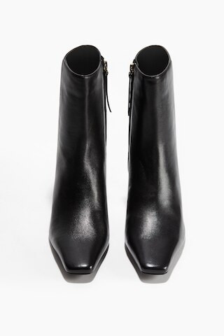 H & M - Heeled leather boots - Black | H&M (UK, MY, IN, SG, PH, TW, HK)