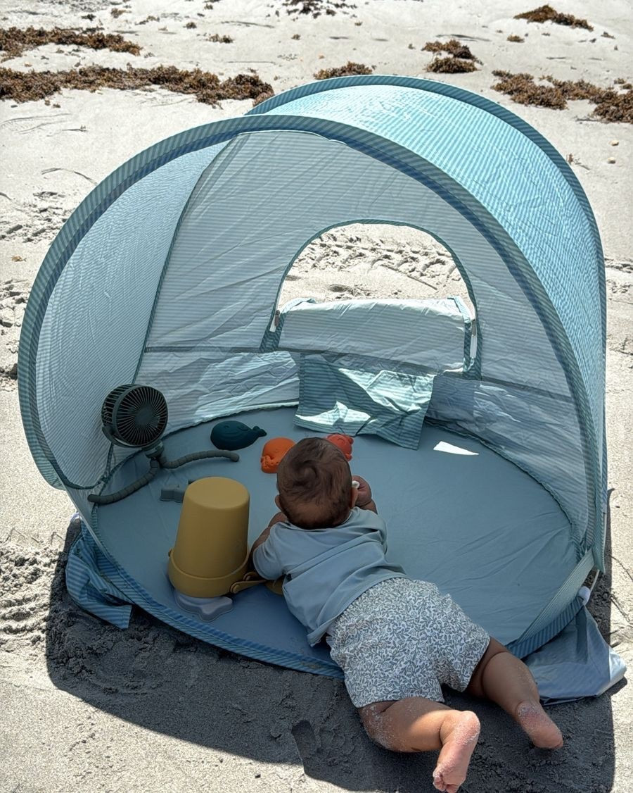 Koa’s little beach set up 🌊🐚

#LTKTravel #LTKBaby #LTKmomlife