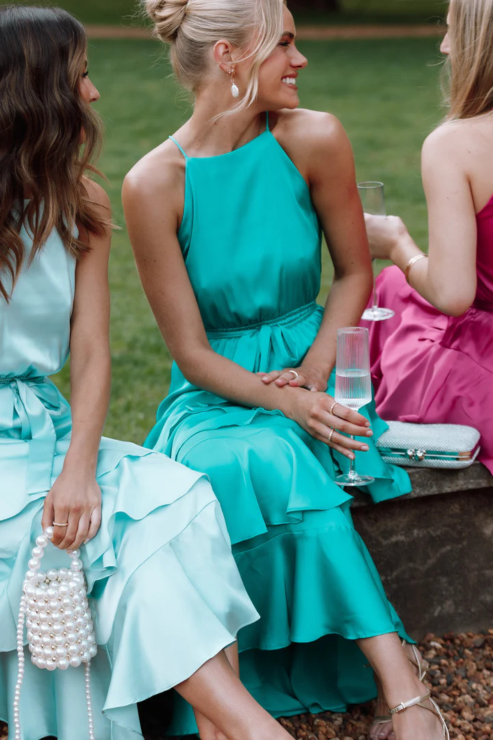 Annalise Tiered Maxi Dress - Teal | Petal & Pup (US)