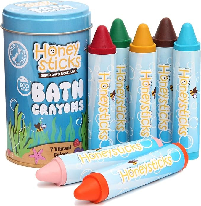 Honeysticks Bath Crayons for Toddlers & Kids - Handmade from Natural Beeswax for Non Toxic Bathtu... | Amazon (US)