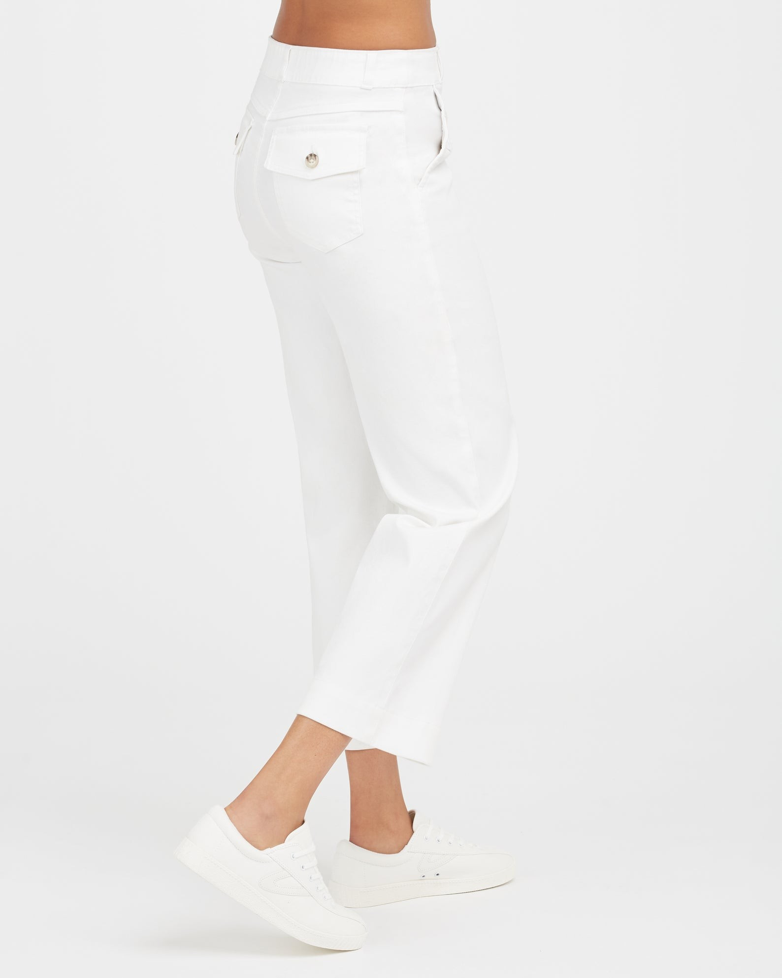 Stretch Twill Cropped Wide Leg Pant | Spanx