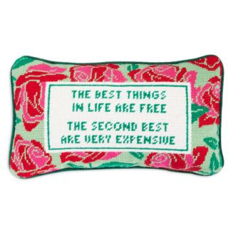 Best Things in Life Are Free Embroidered Pillow | Bloomingdale's (US)