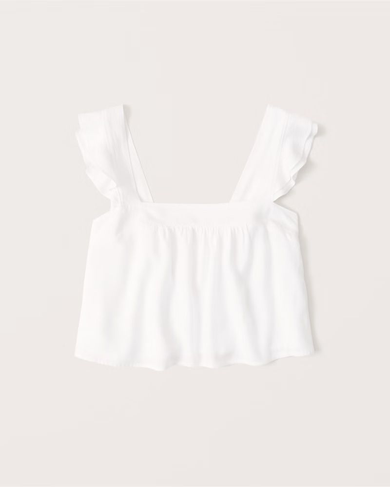 Ruffle Sleeve Top | Abercrombie & Fitch (US)