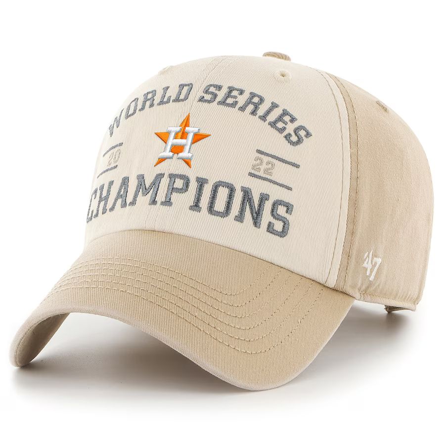 Men's Houston Astros  '47 Khaki 2022 World Series Champions High Point Clean Up Adjustable Hat | MLB Shop