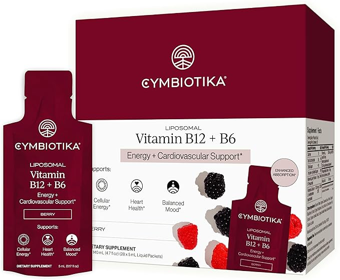 CYMBIOTIKA Liposomal Vitamin B12 + B6 Liquid Supplement, Cellular Energy, Brain Health, Heart Hea... | Amazon (US)