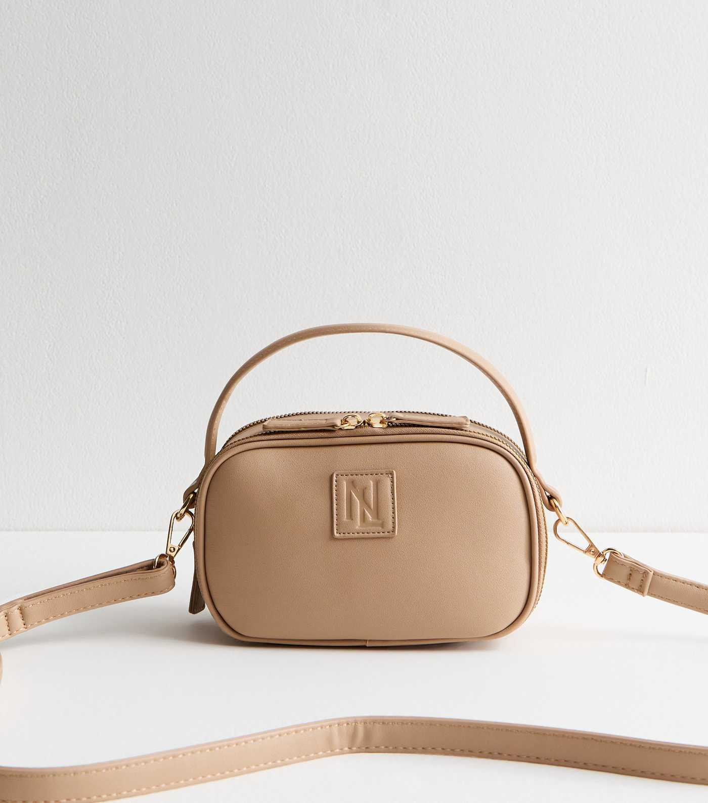 Mink Double Pocket Camera Crossbody Bag
						
						Add to Saved Items
						Remove from Saved I... | New Look (UK)