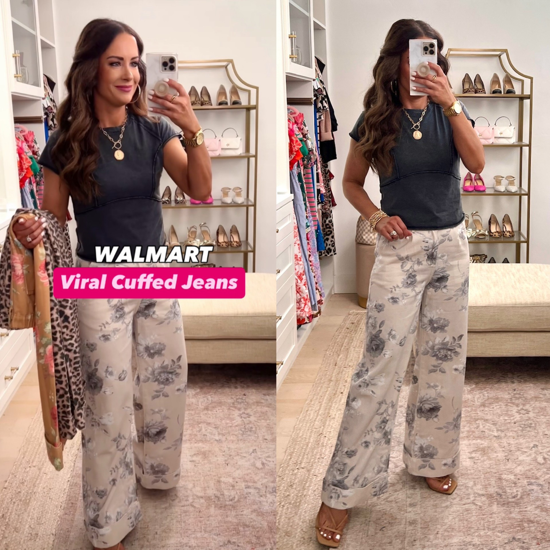 Scroll to shop! Best new jeans at Walmart! Wearing size S. Follow for more!