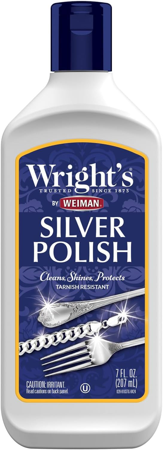 Wright's Silver Cleaner and Polish - 7 Ounce - Ammonia Free - Use on Silver, Jewelry, Antique Sil... | Amazon (US)