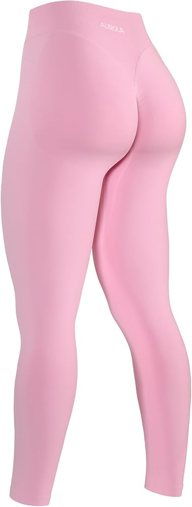 AUROLA Influence Workout Leggings for Women, Seamless Compression Tummy Control Leggings Mid Rise... | Amazon (US)