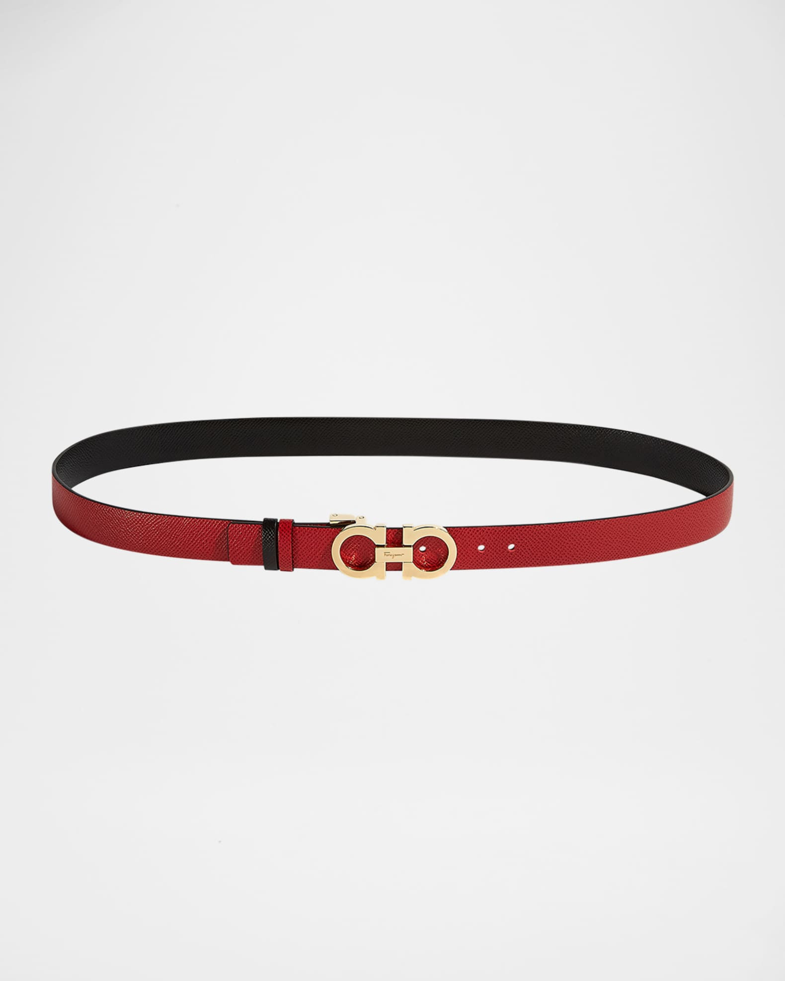 Gancini-Buckle Reversible Leather Belt | Neiman Marcus