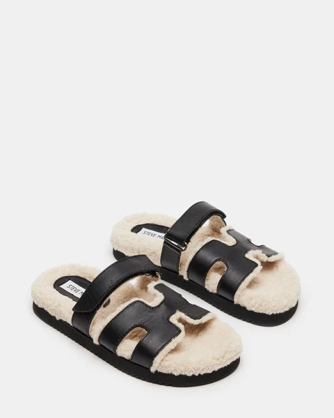 MAYVEN FAUX FUR BLACK LEATHER | Steve Madden (US)