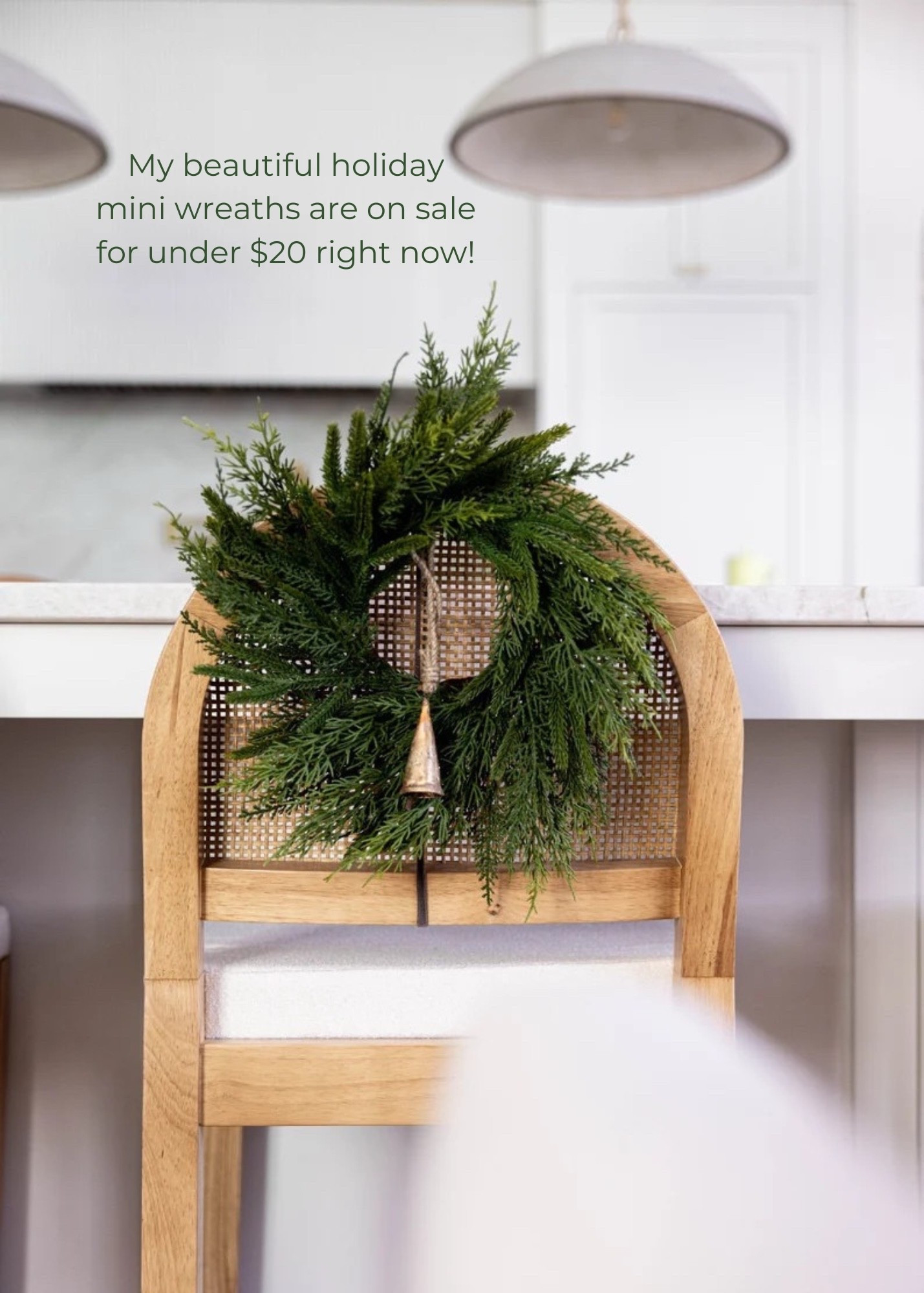 Shop my adorable and realistic mini wreath for the holidays! Love them behind our counter stools/dining chairs! You can use them for just about any where though!

#LTKHoliday #LTKFindsUnder50 #LTKSaleAlert