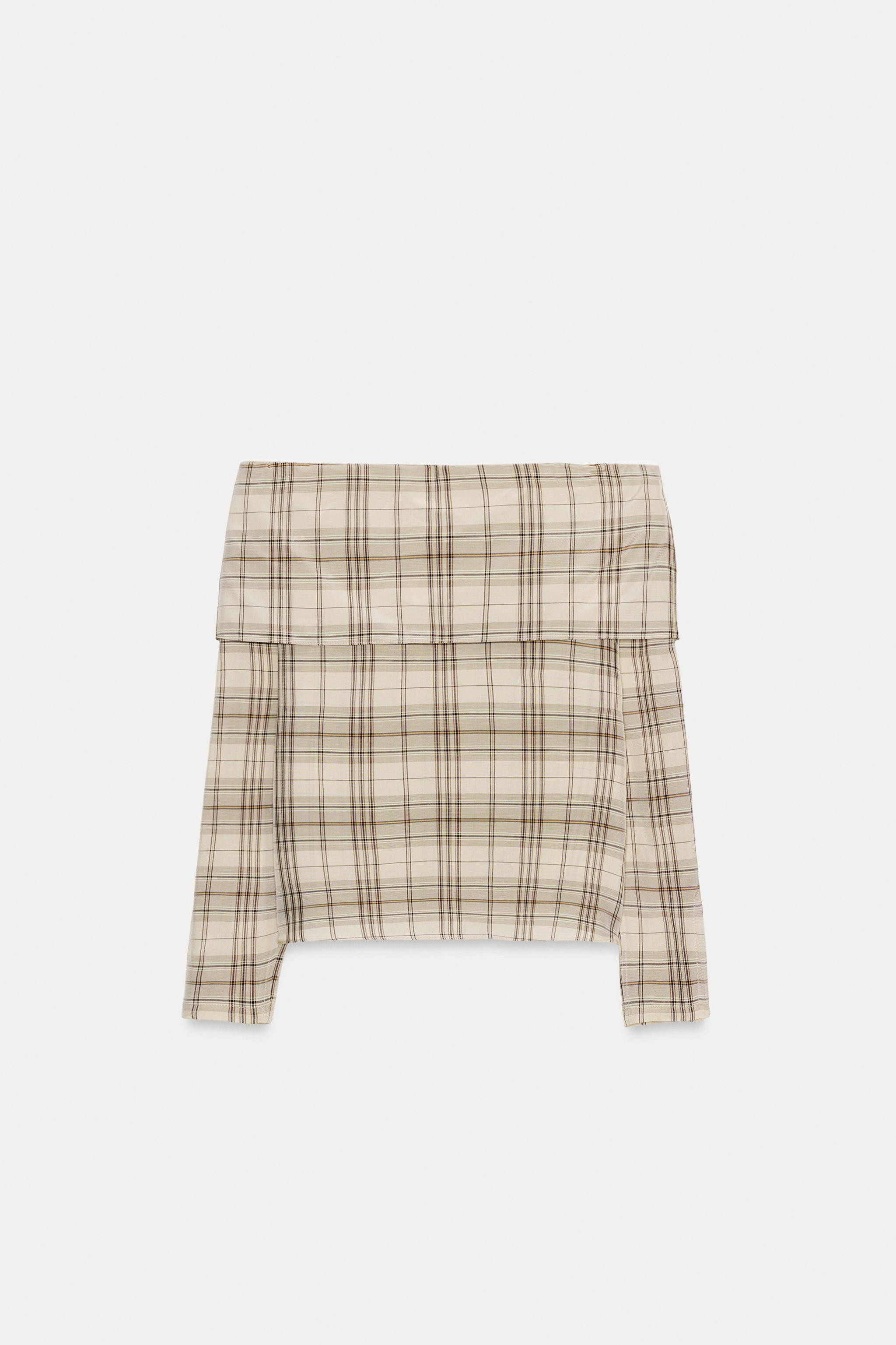 ZW COLLECTION PLAID TOP | Zara US