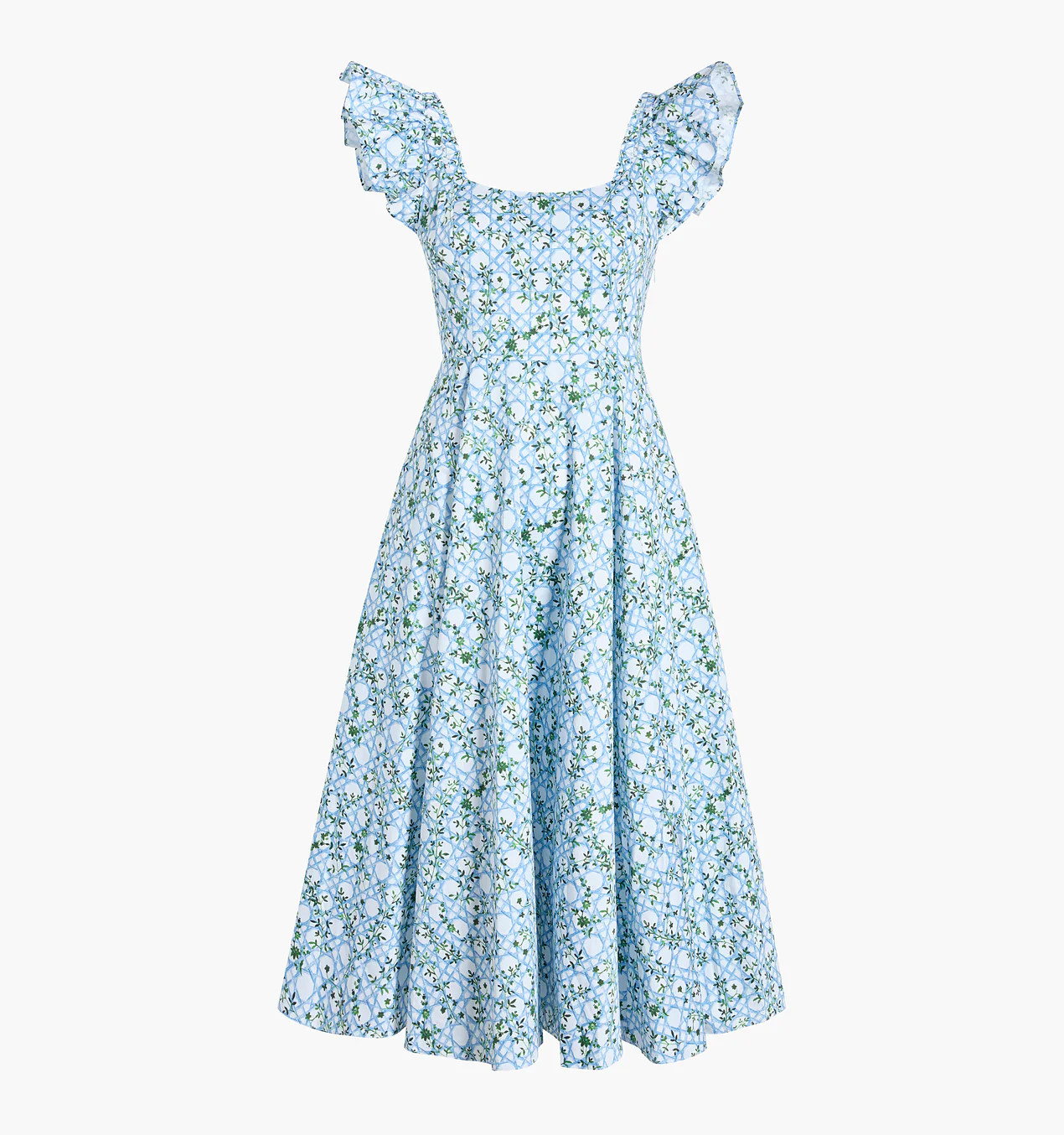 The Daphne Dress - Blue Basketweave Vine | Hill House Home