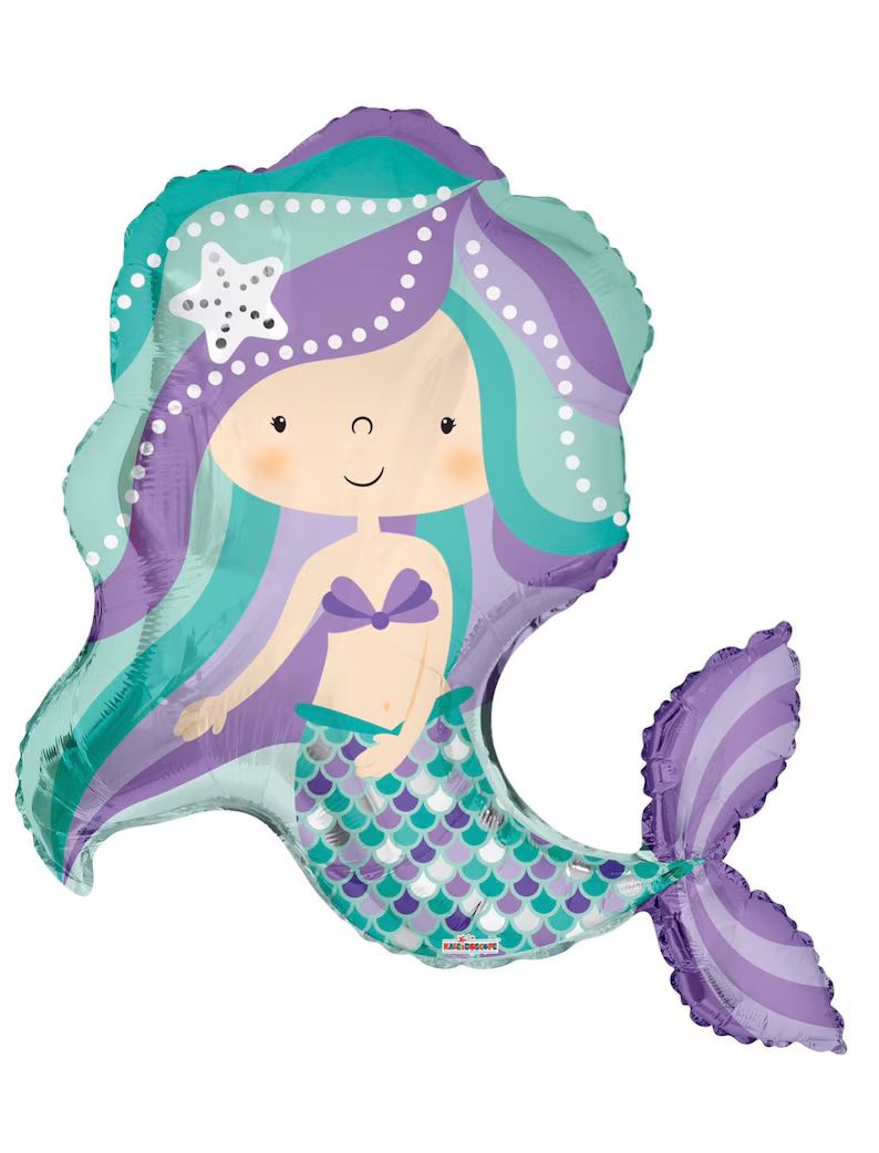 36" Mermaid Shaped Balloon | Etsy (US)