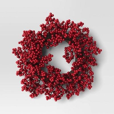 Mini Red Berry Wreath - Threshold&#8482; | Target