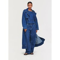 Jamison Denim Trench Coat, MID WASH / UK 12 | ALIGNE UK & EU