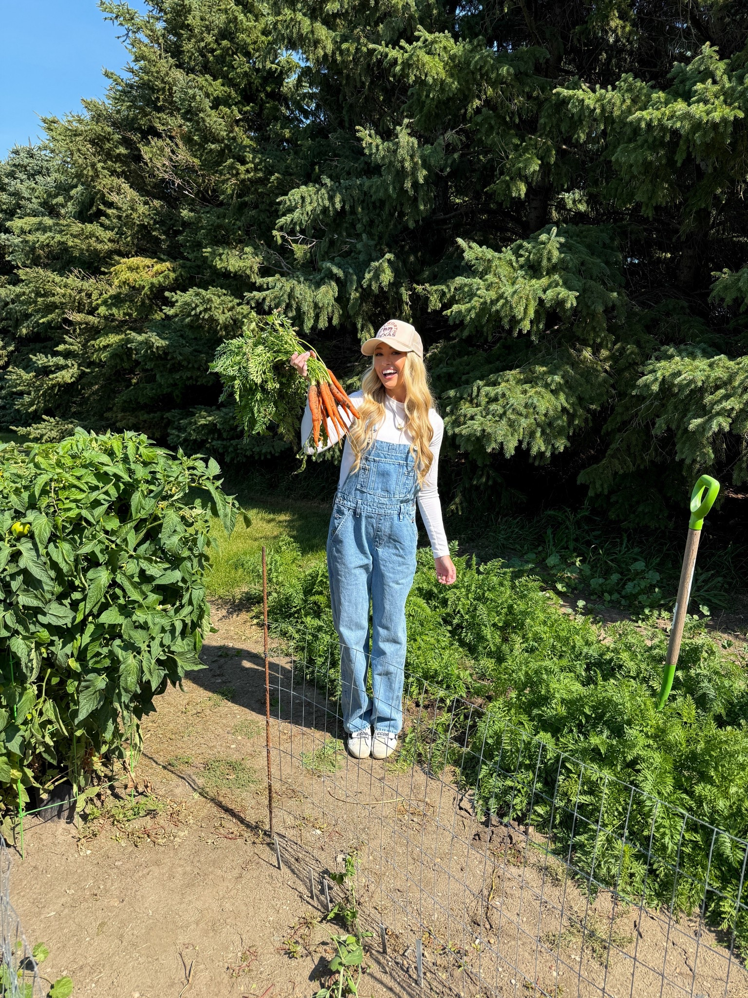 Farm ootd 🥕 I live in these overalls 🩷 

#LTKFindsUnder100 #LTKSeasonal #LTKStyleTip