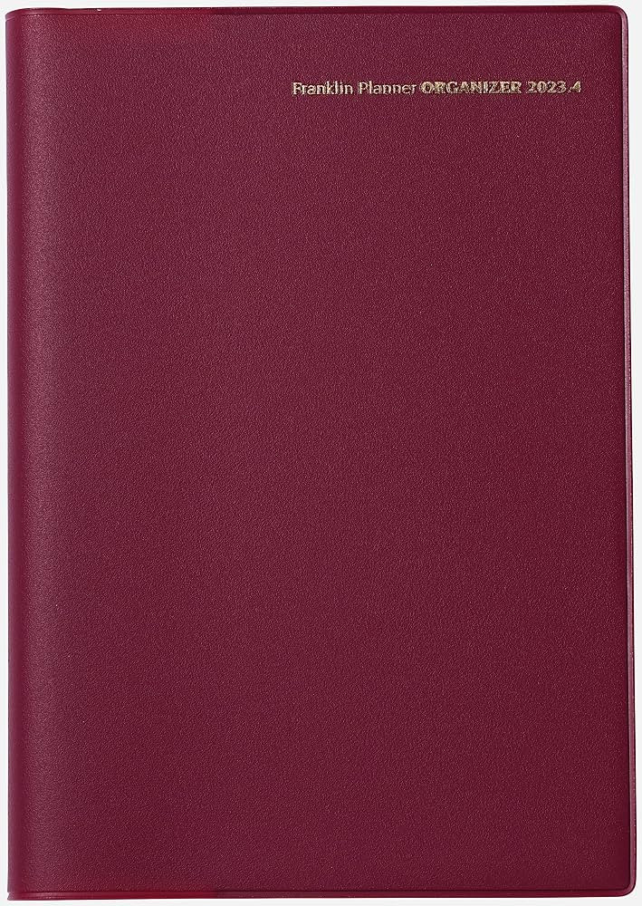 Franklin Planner Organizer 1 Page a Day PVC Burgundy April 2023 B6 85481 | Amazon (US)