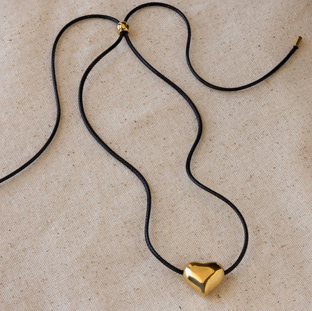 Chunky Puff Heart Necklace | Caitlyn Minimalist