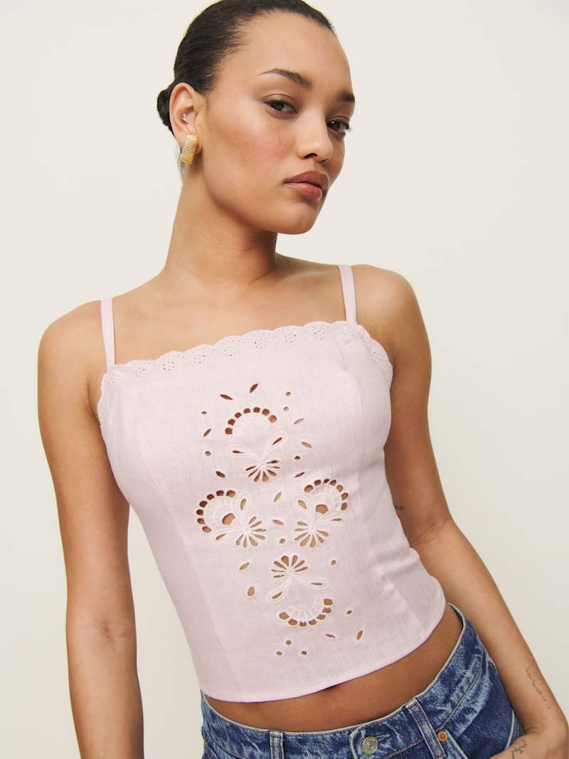 Eva Linen Top | Reformation (Global)