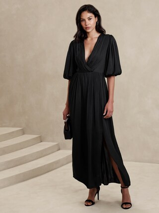 Pleated Maxi Dress | Banana Republic Factory