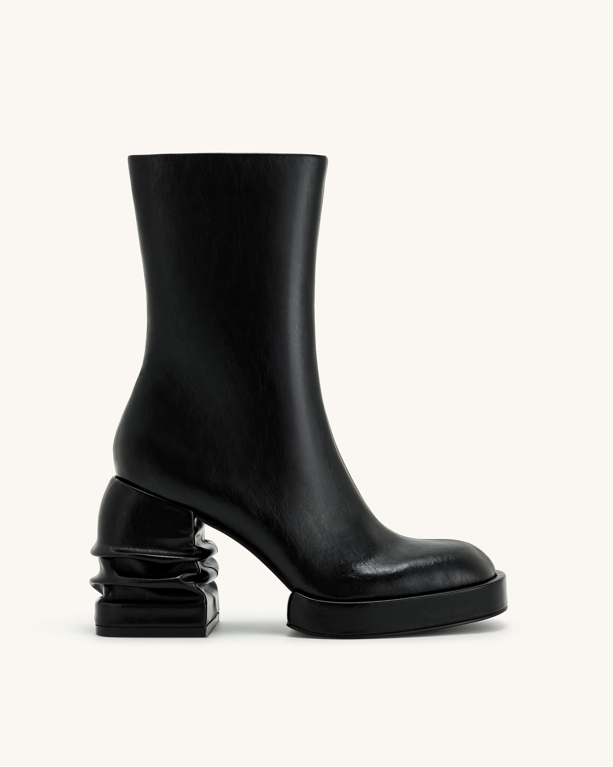 Saylor Round Toe Platform Ankle Boots - Black | JW PEI US