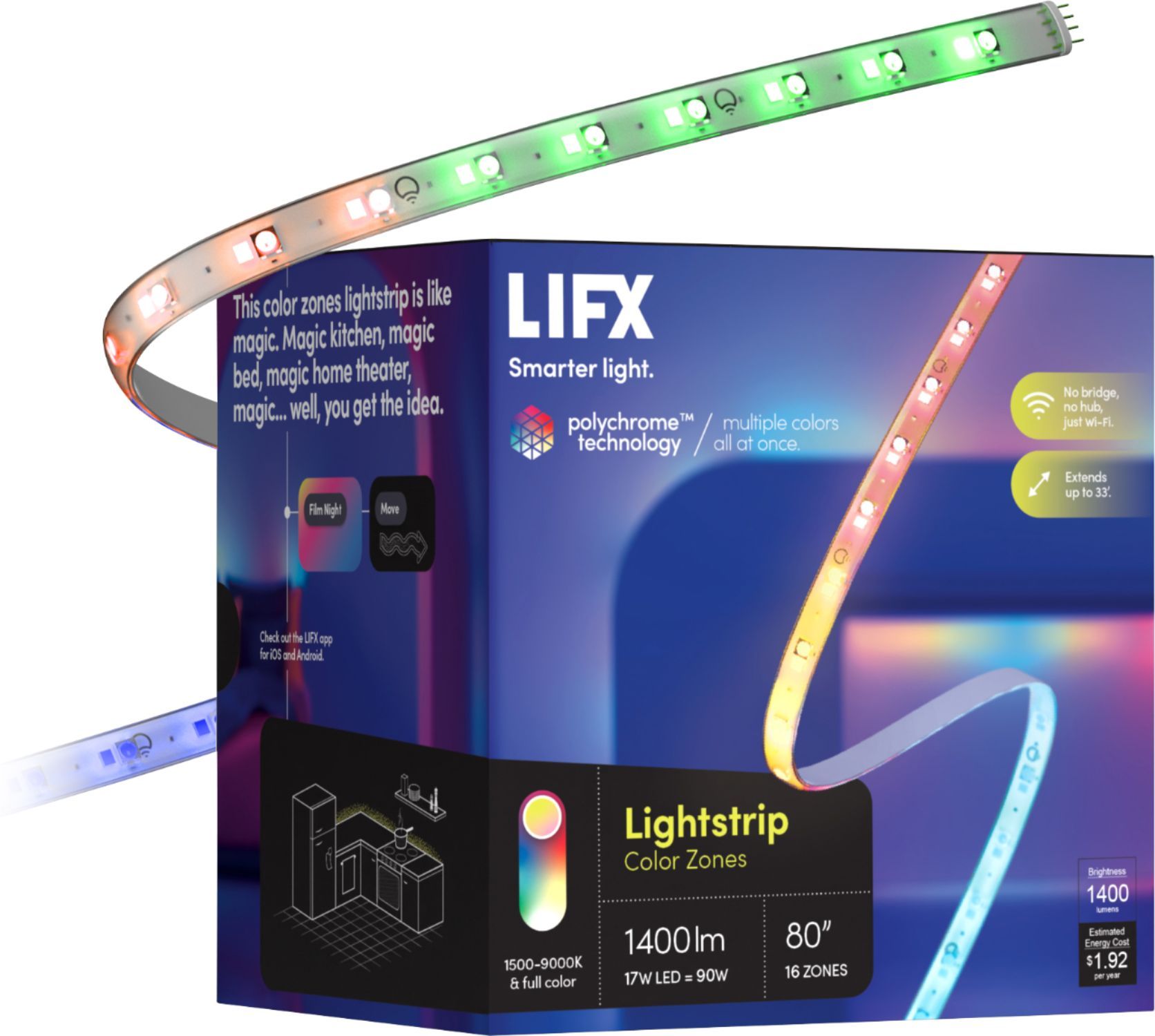 LIFX Lightstrip Color Zones 80" Multi LZ3SK2MUS - Best Buy | Best Buy U.S.