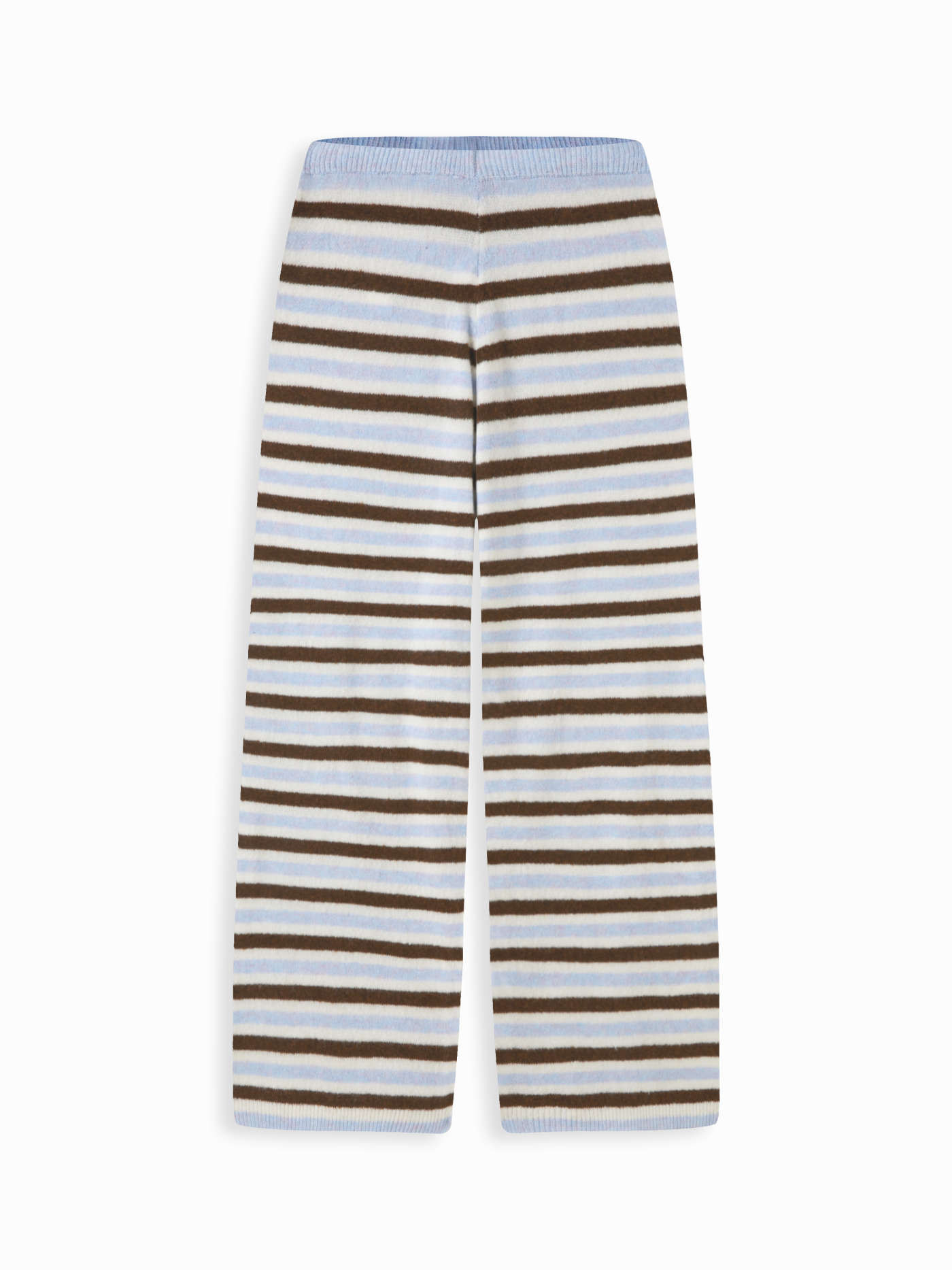 Knit Striped Low Rise Wide Leg Trousers | Cider