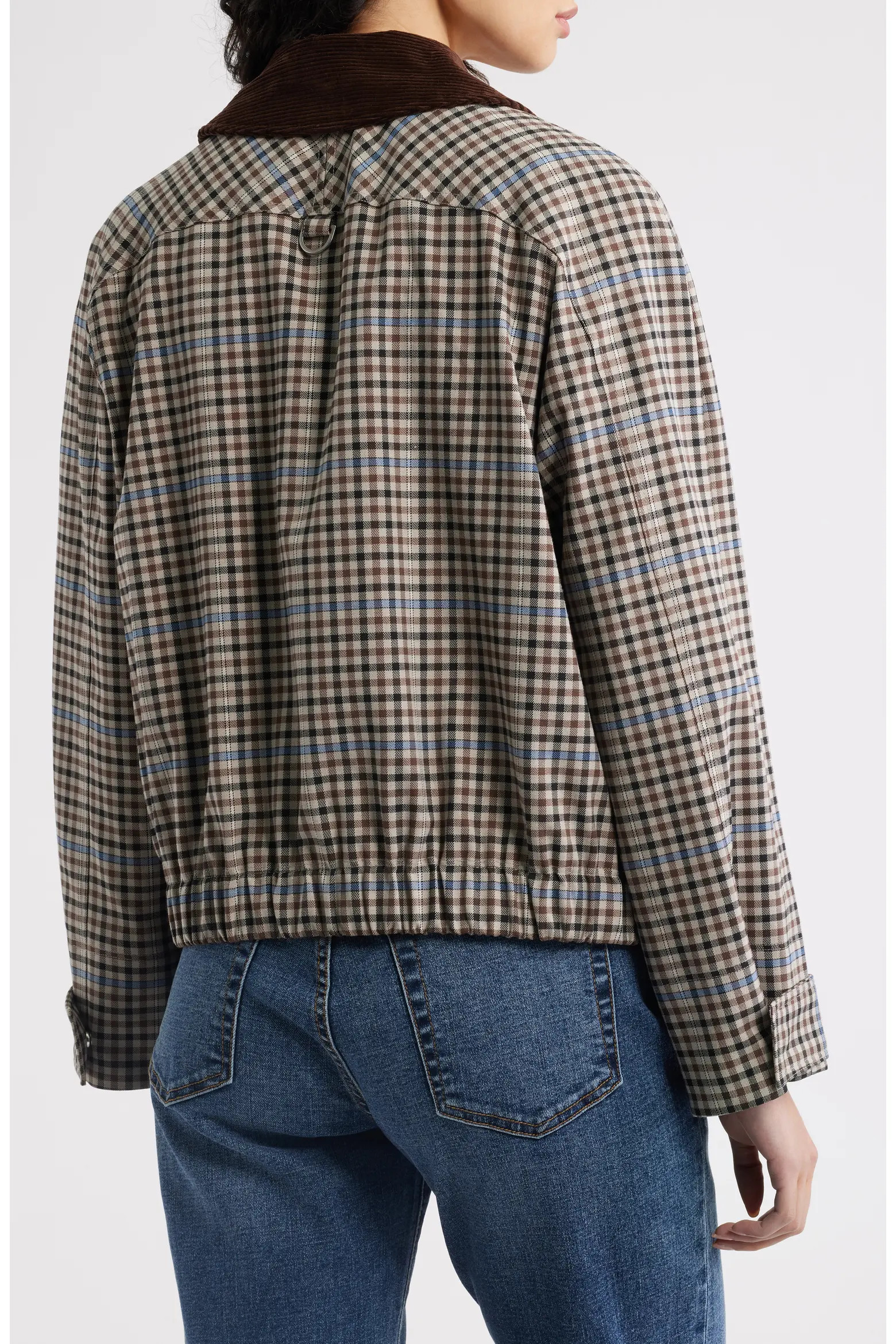 York Corduroy Collar Check Jacket (Women) | Nordstrom | Nordstrom