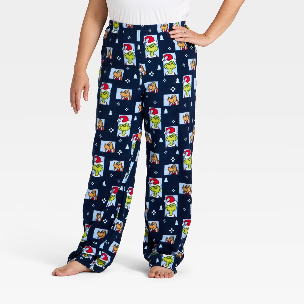 Women's The Grinch Print Fleece Holiday Matching Family Pajama Pants | Target