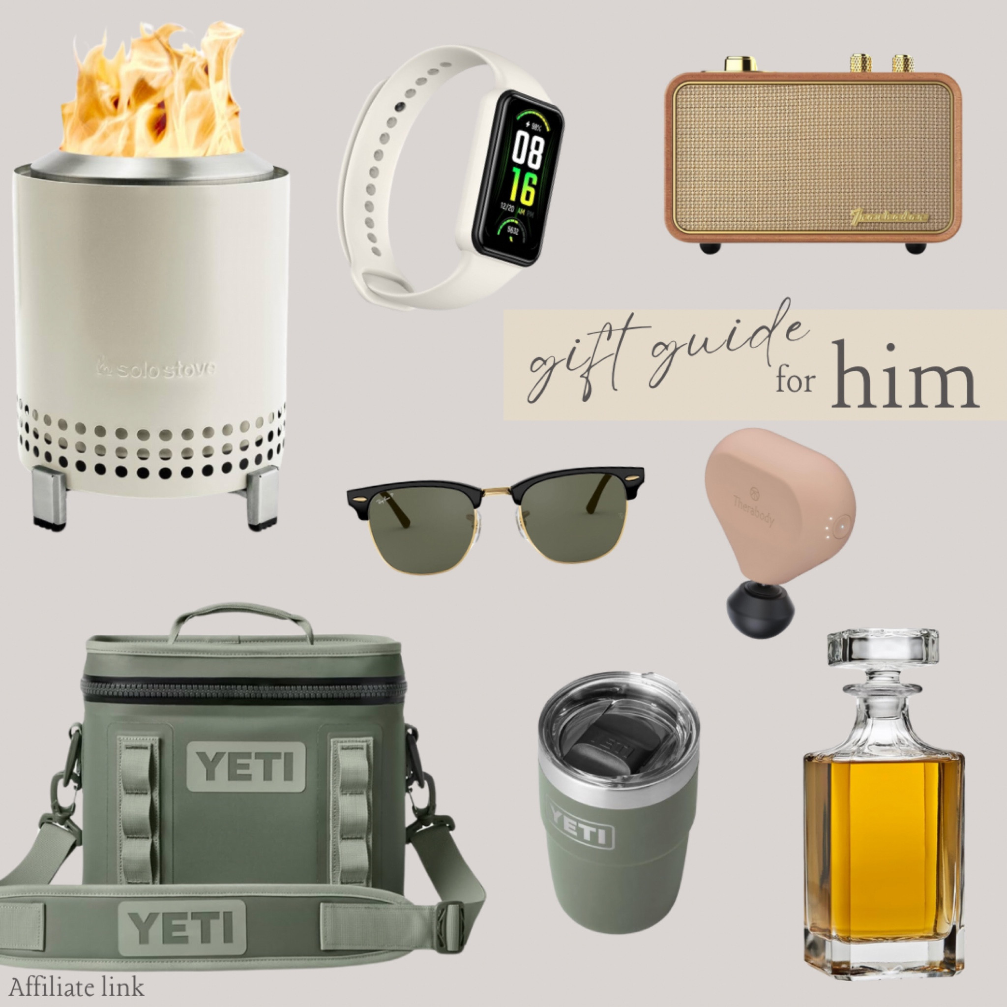 Gift Guide for him! 

Gift ideas, tabletop fire pit, fitness tracker, Bluetooth speaker, sunglasses, yeti cooler, stainless steel mug, whiskey decanter, Amazon, Amazon finds 

#LTKmens #LTKHoliday #LTKGiftGuide