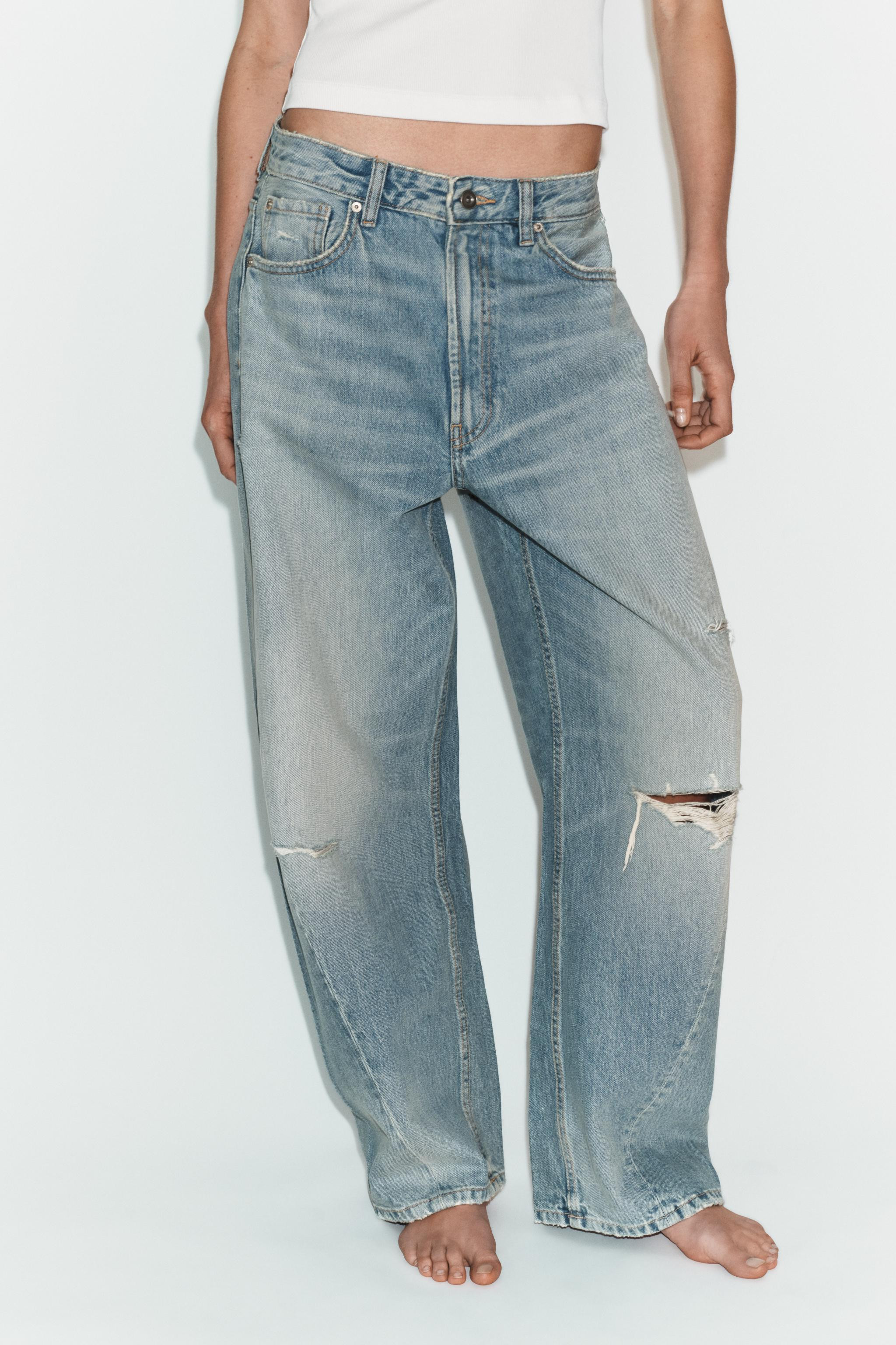 TRF MID-RISE BAGGY BALLOON JEANS | Zara US