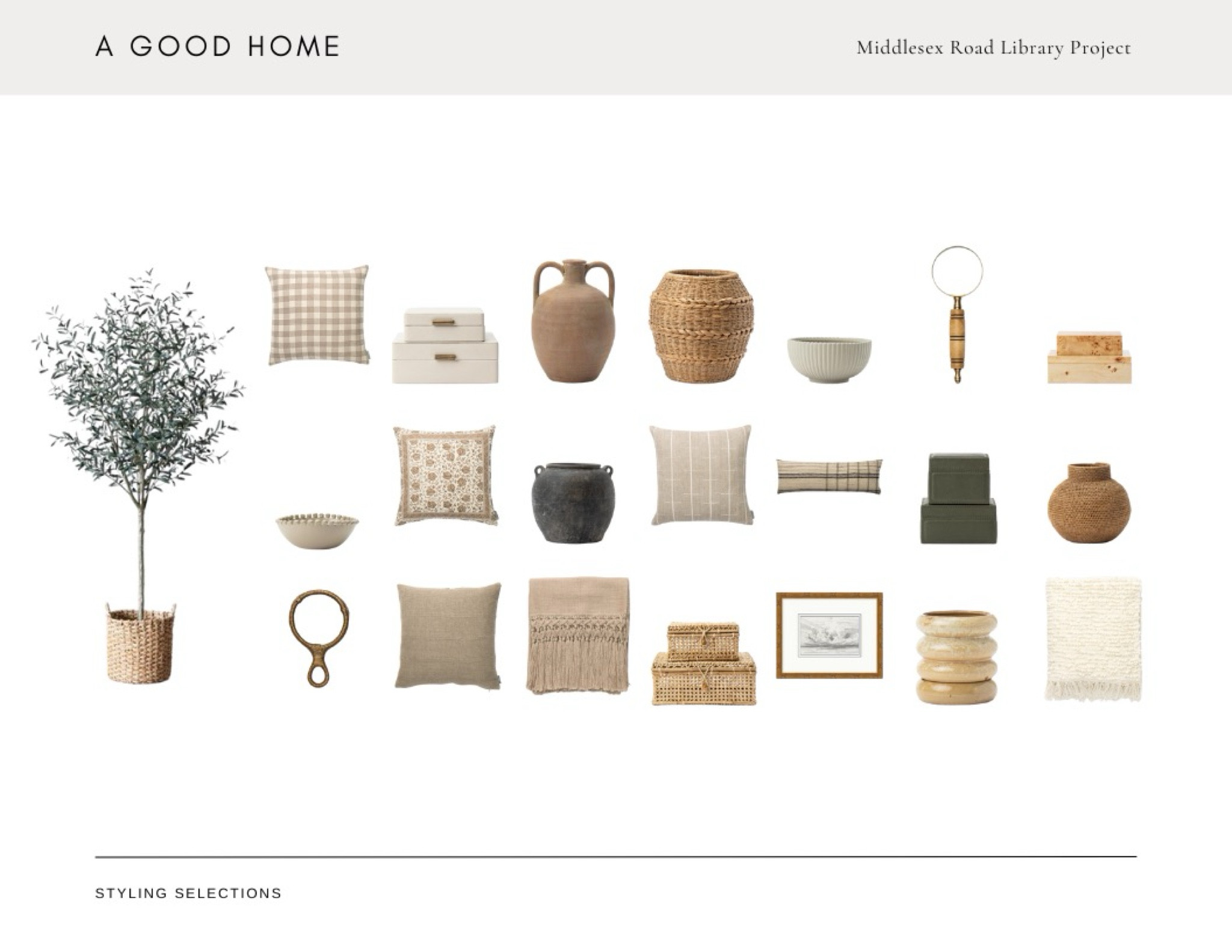 Middlesex Road Library Project- styling selections