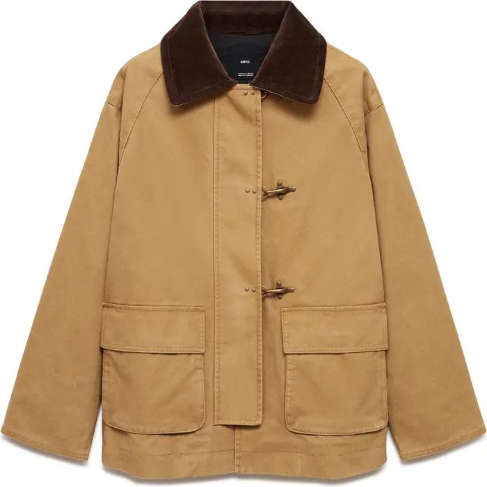 MANGO Corduroy Collar Parka Jacket | Nordstrom | Nordstrom