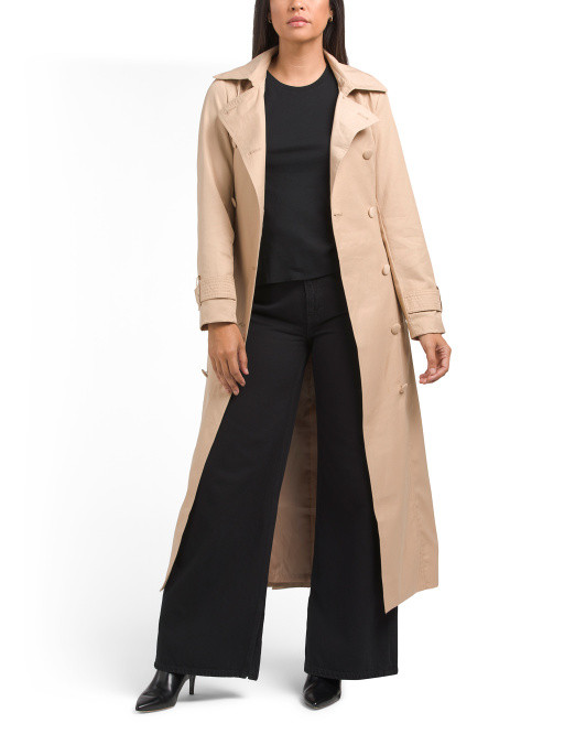 Maxi Hooded Trench Coat | TJ Maxx