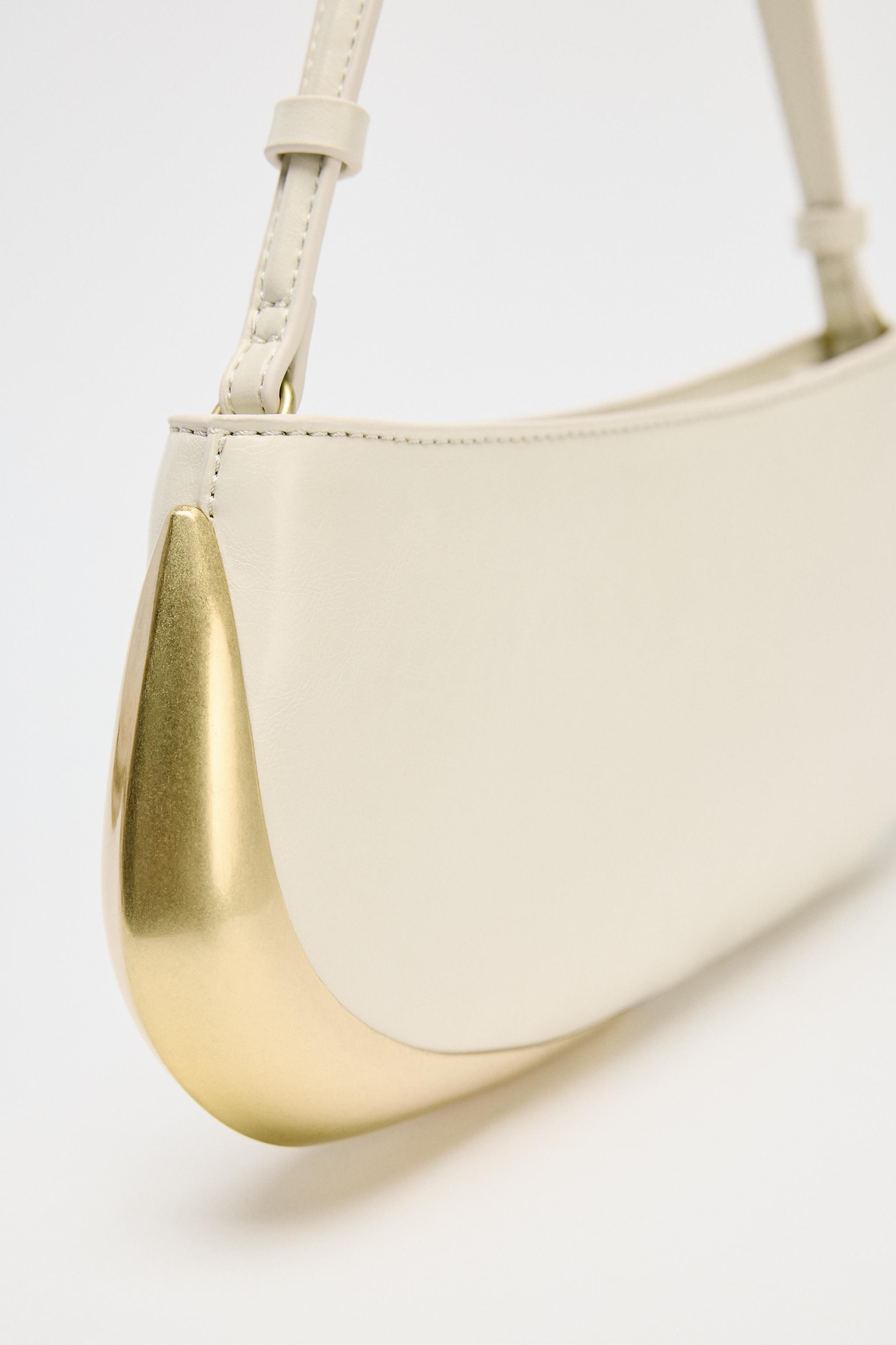 METALLIC DETAIL SHOULDER BAG | Zara US
