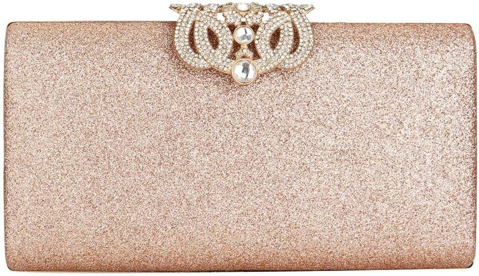 EROUGE Leather Sparkling Evening Clutch Purse Women Designer Handbag for Wedding Party | Amazon (US)