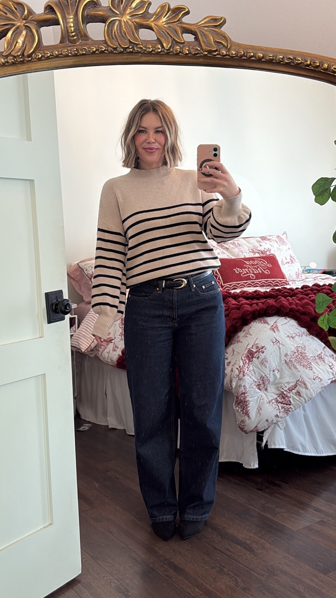 Target & Amazon ootd!!
These jeans are one of my new favorite pairs, they are so comfy and I love the dark color. This sweater is so soft and you can never go wrong with some stripes!
#target #targetstyle #amazon #amazonfashion #chicoutfit #casuallook #winteroutfit #sundayfit #outfitidea #momstyle #momoutfit 


#LTKFindsUnder100 #LTKFindsUnder50 #LTKootd