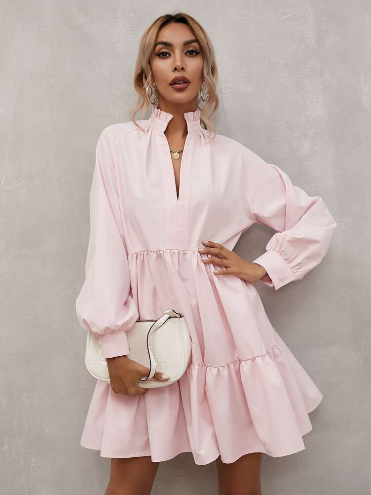 Notch Neck Smock Dress | SHEIN