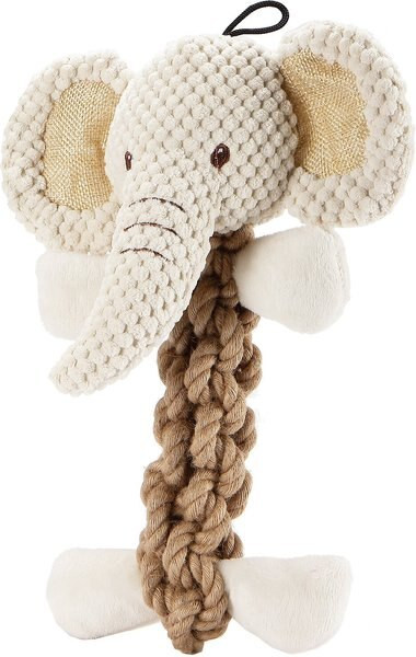 PETIQUE Eco Pet Elephant Squeaky Hemp Dog Toy - Chewy.com | Chewy.com