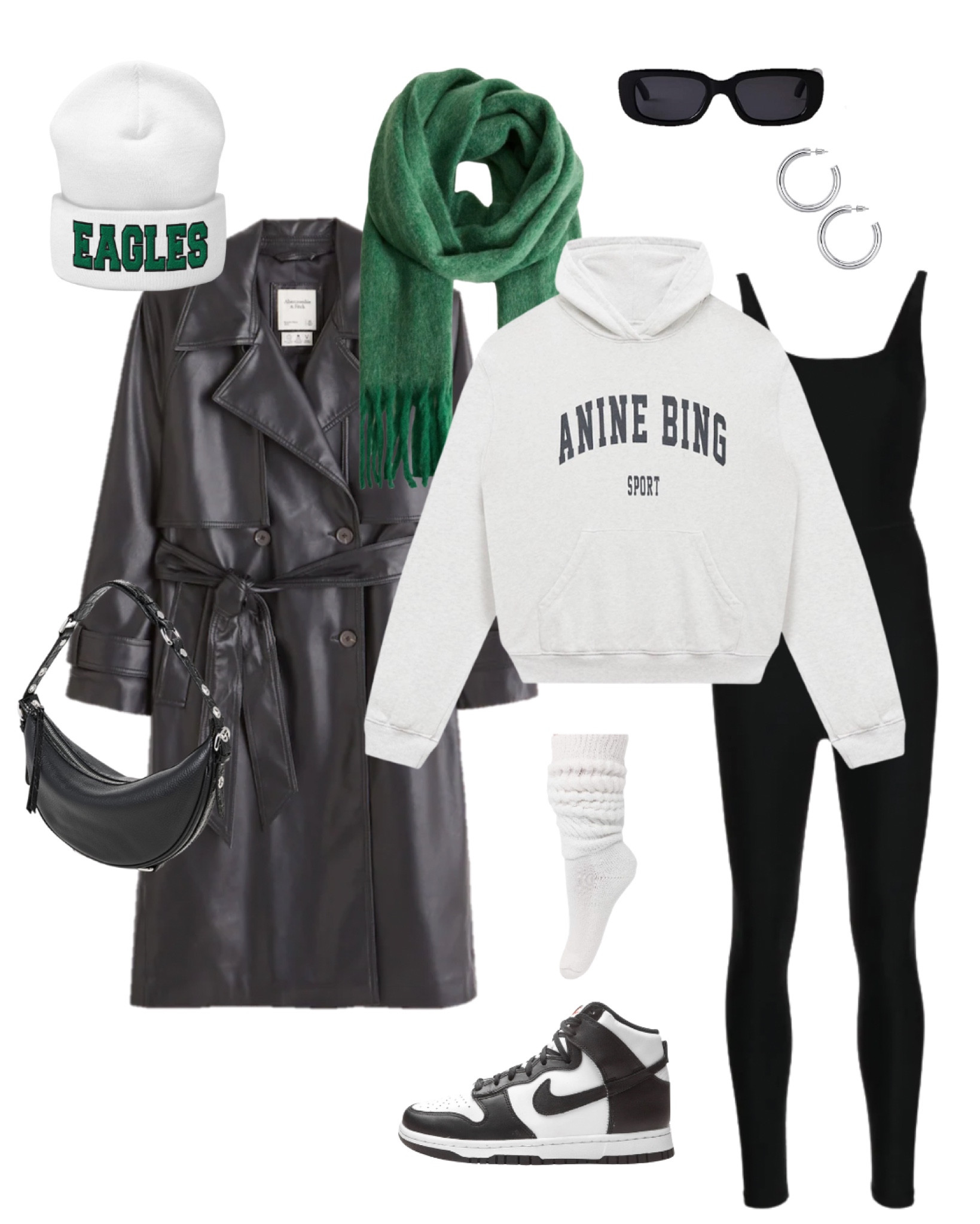 sports fashion inspo, street style, winter style, trench style, Nike Panda Dunk

#LTKfit #LTKSeasonal #LTKstyletip